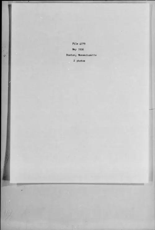 First page of 1956.05 - 7276710 - Boston, Massachusetts (#4079)