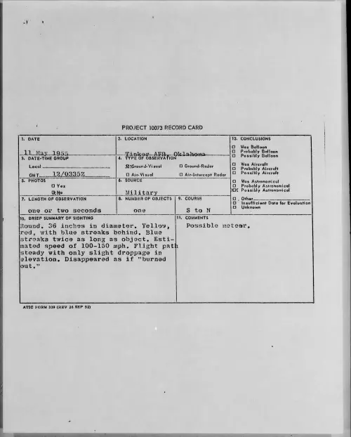 First page of 1955.05 - 6960306 - Tinker AFB, Oklahoma