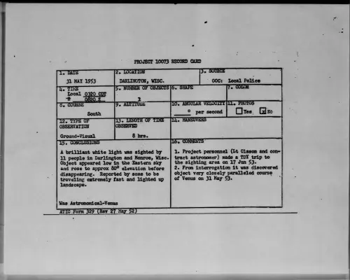 First page of 1953.05 - 6385108 - DARLINGTON, WISC