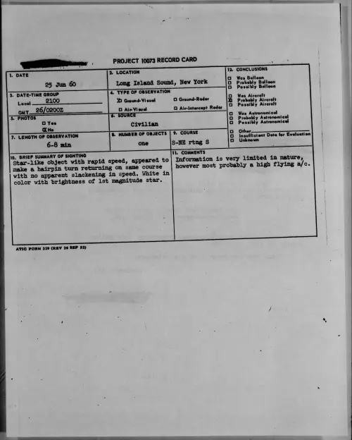 First page of 1960.06 - 7813878 - Long Island Sound, New York
