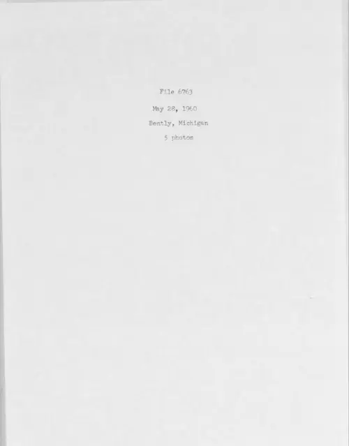 First page of 1960.05 - 6975759 - Bently, Michigan (#6763)