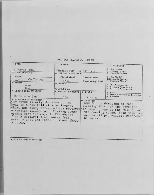 First page of 1956.03 - 7340812 - Winchester, California