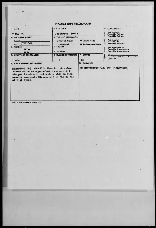 First page of 1955.11 - 7339873 - Jefferson, Texas