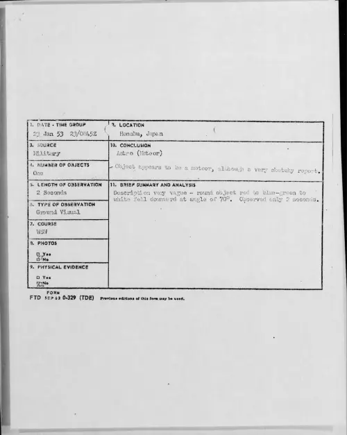 First page of 1953.01 - 9544587 - Honshu, Japan