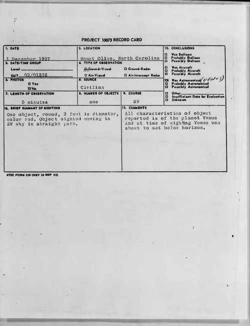 First page of 1957.12 - 6966317 - Mount Olive, North Carolina