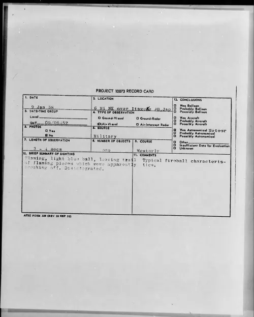 First page of 1958.01 - 6972895 - 6 Mi NE Over Itazuke AB, Jap