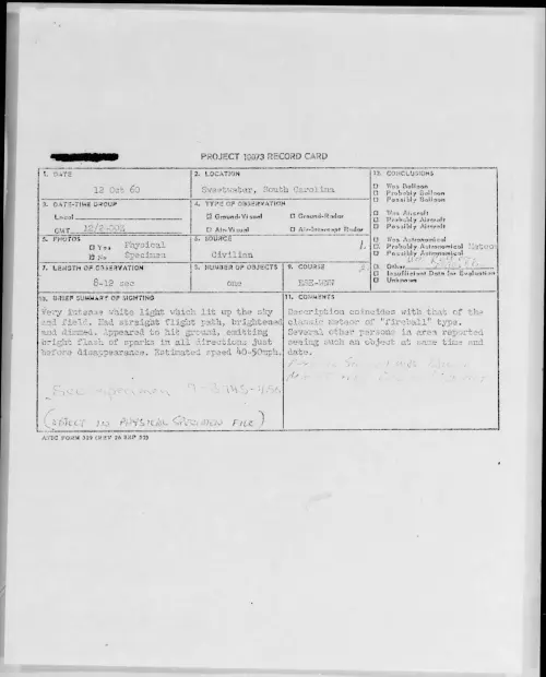 First page of 1960.10 - 8234064 - Sweetwater, South Carolina