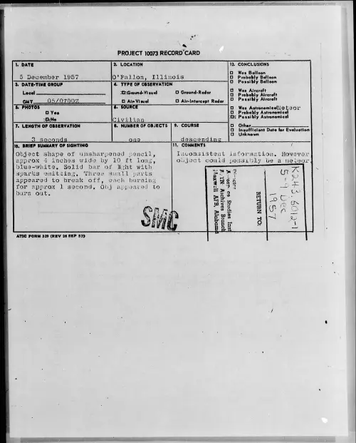 First page of 1957.12 - 6967848 - O'Fallon, Illinois