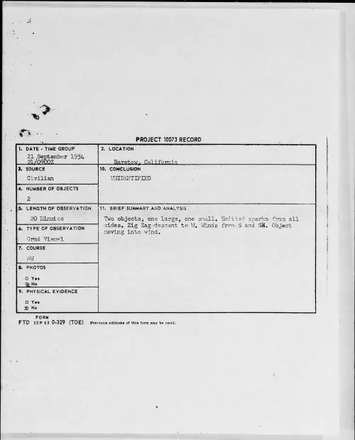 First page of 1954.09 - 8726875 - Barstow, California