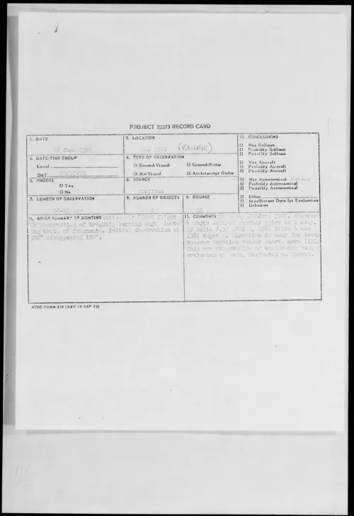 First page of 1961.06 - 8692599 - 26N 150W (PACIFIC)