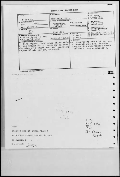 First page of 1958.05 - 7227406 - Marietta, Ohio
