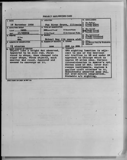 First page of 1956.11 - 7073890 - Fox River Grove, Illinois