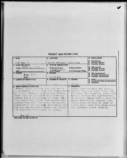 First page of 1958.01 - 6971651 - River Forest, Illinois
