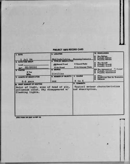 First page of 1958.07 - 8849672 - Philadelphia, Pennsylvania