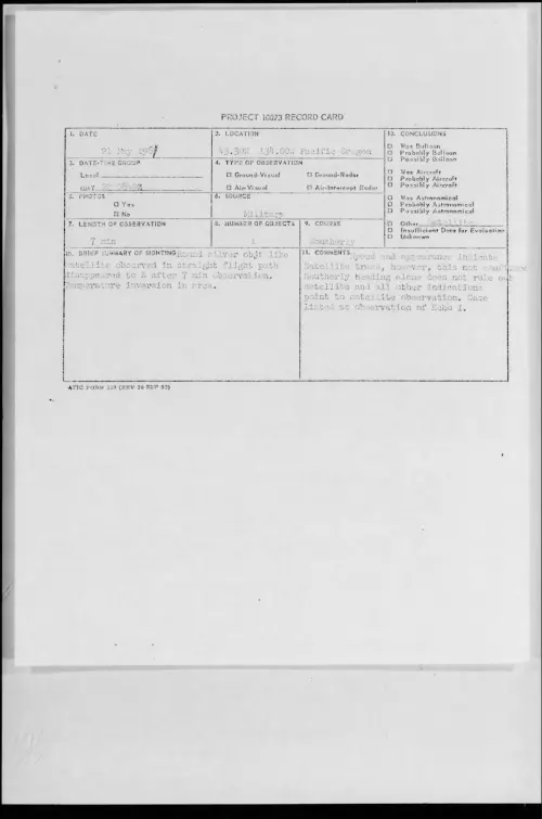 First page of 1961.05 - 8686178 - 43.30N 134.00W Pacific Oregon