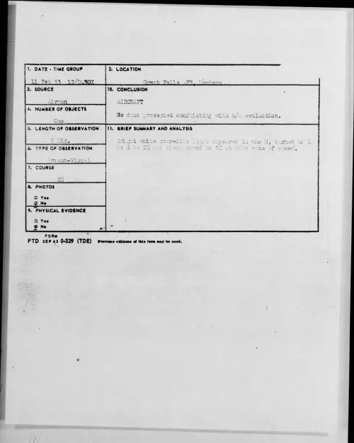 First page of 1953.02 - 9552573 - Great Falls AFB, Montana