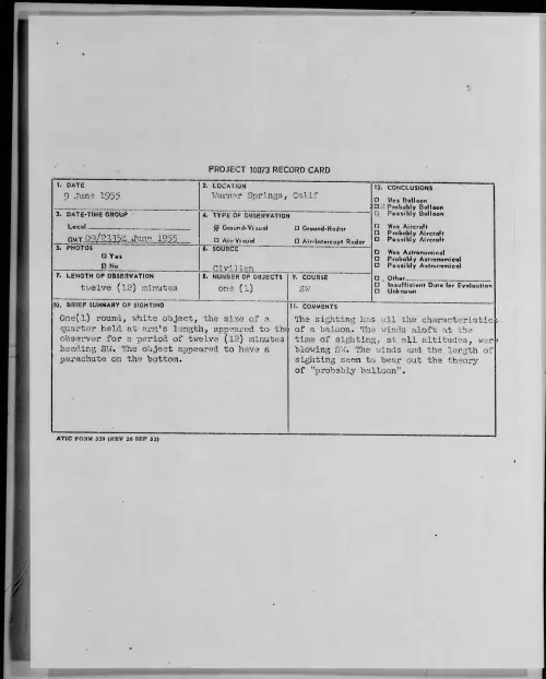 First page of 1955.06 - 6965353 - Warner Springs, Calif