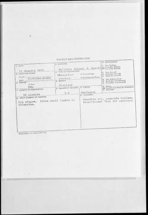 First page of 1955.01 - 6965820 - Sullivan Island, S. Carolina