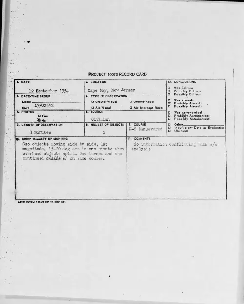 First page of 1954.09 - 8726670 - Cape May, New Jersey