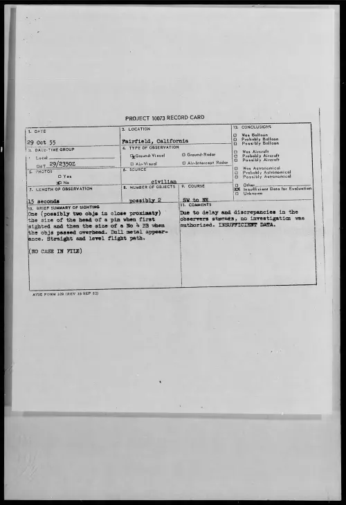 First page of 1955.10 - 7339776 - Fairfield, California