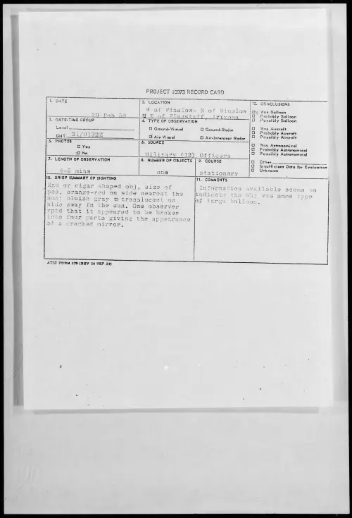 First page of 1958.02 - 6960981 - W of Winslow- N of Winslow & E Of Flagstaff, Arizona