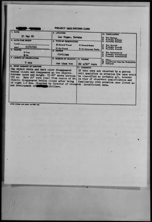 First page of 1960.05 - 7812879 - Las Vegas, Nevada