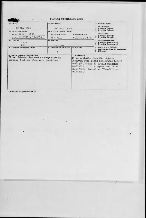 First page of 1961.05 - 8683155 - Dallas, Texas