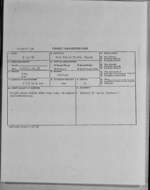 First page of 1960.04 - 7811770 - Over Hudson Strait, Canada
