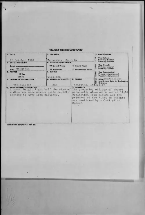 First page of 1957.10 - 6972978 - Kennessaw, Georgia