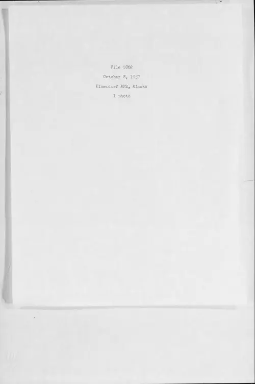 First page of 1957.10 - 6974840 - Elmendorf AFB, Alaska (#5002)