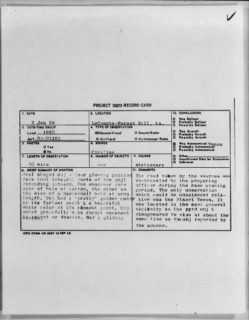 First page of 1958.01 - 6972336 - LeCompte-Forest Hill, La
