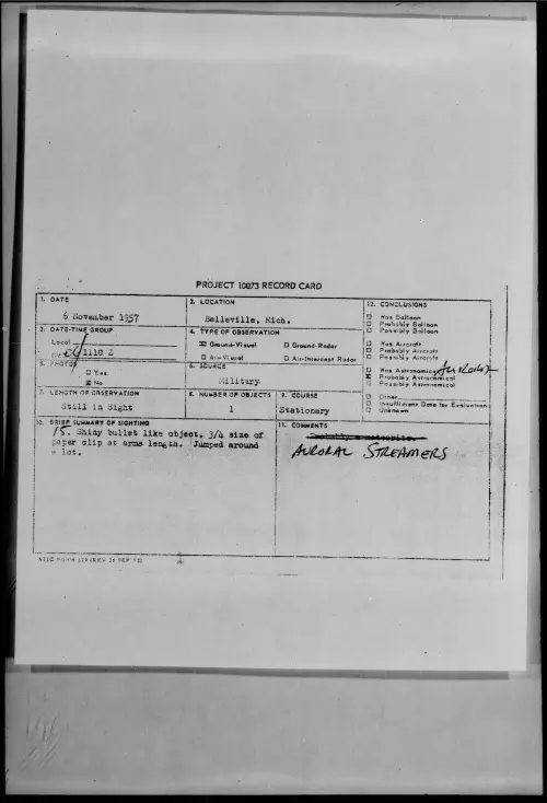 First page of 1957.11 - 7233622 - Belleville, Mich