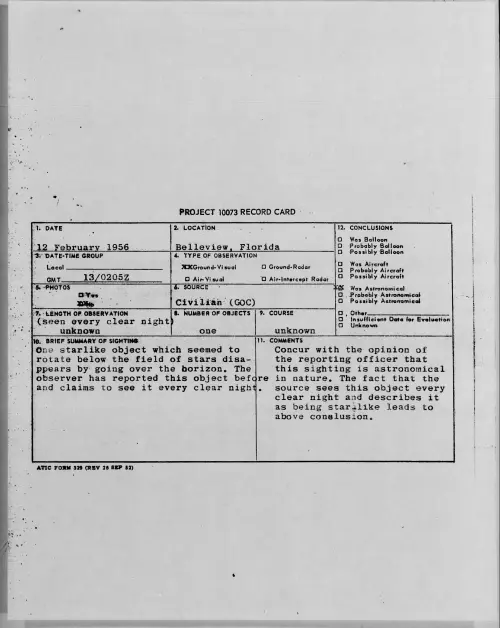 First page of 1956.02 - 7340511 - Belleview, Florida