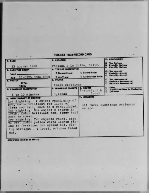 First page of 1956.08 - 7070093 - Fontana and La Jolla, Calif