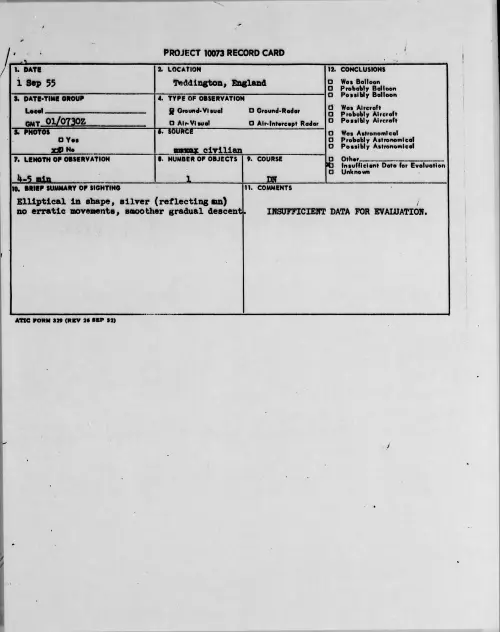 First page of 1955.09 - 6973135 - Teddington, England