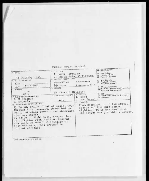 First page of 1955.01 - 6965888 - Yuma, Arizona