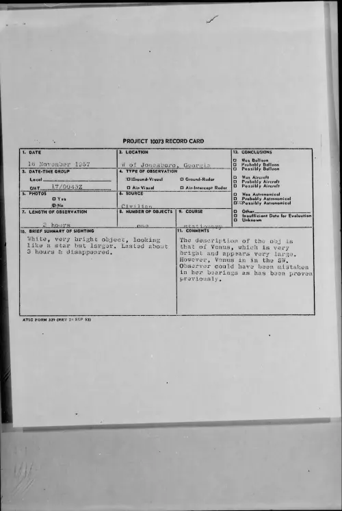 First page of 1957.11 - 6783196 - W Of Jonesboro, Georgia