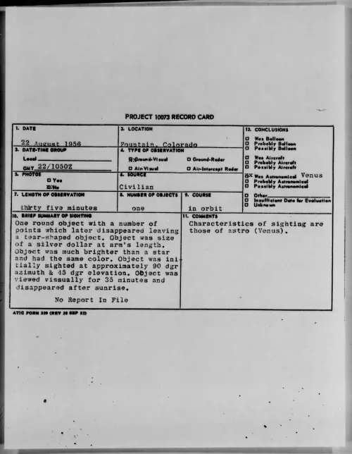 First page of 1956.08 - 7069767 - Fountain, Colorado