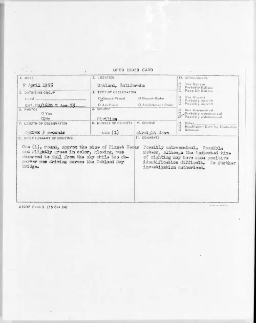 First page of 1955.04 - 6971963 - Oakland, California