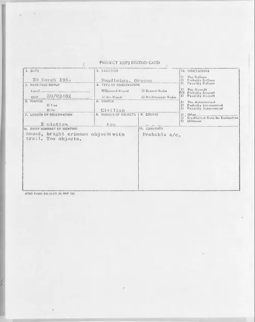 First page of 1955.03 - 6971639 - Pendleton, Oregon