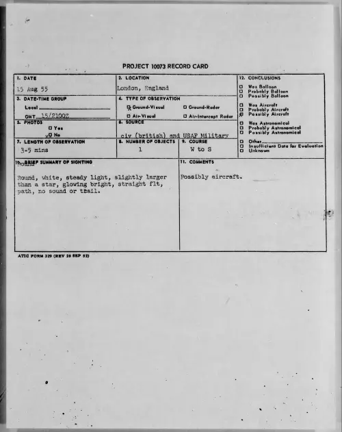 First page of 1955.08 - 6971976 - London, England