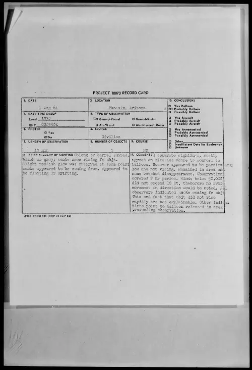 First page of 1961.08 - 8296259 - Phoenix, Arizona