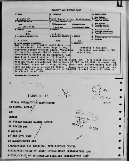 First page of 1958.06 - 8847108 - Puget Sound area, Washington