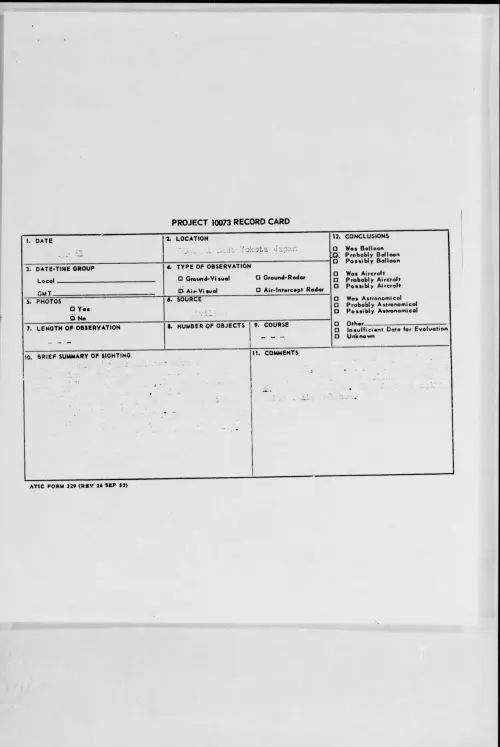 First page of 1961.04 - 8677463 - 1000 mi East Yokota Japan