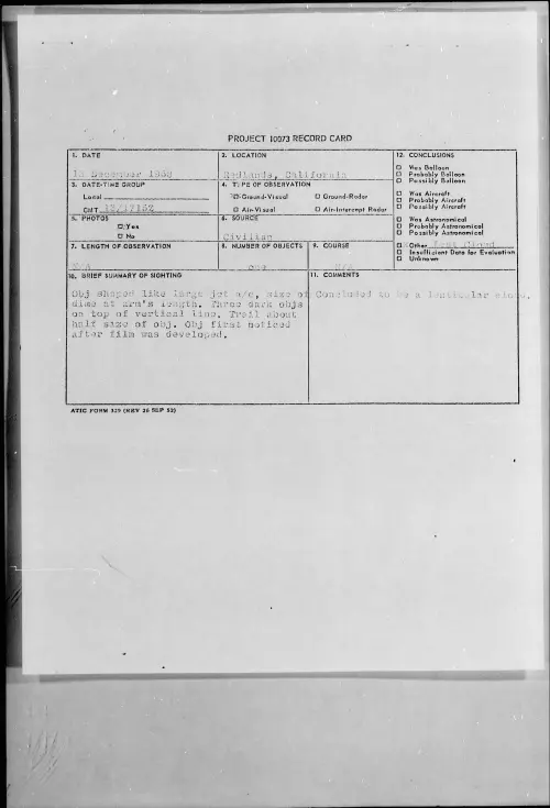 First page of 1958.12 - 7203721 - Redlands, California