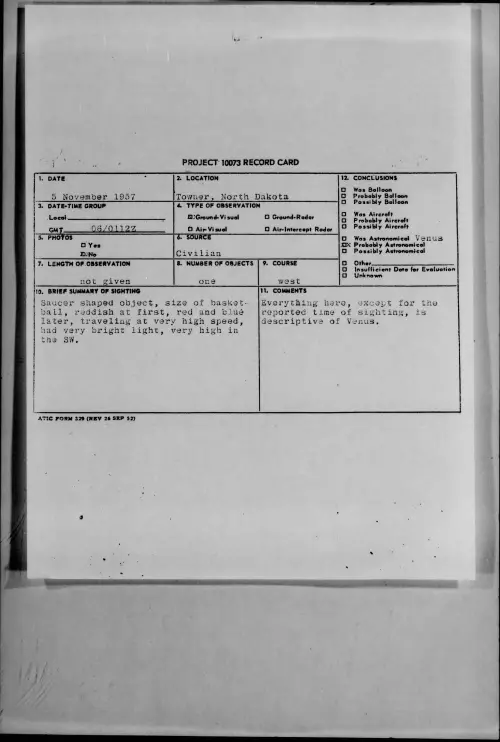 First page of 1957.11 - 7231736 - Towner, North Dakota