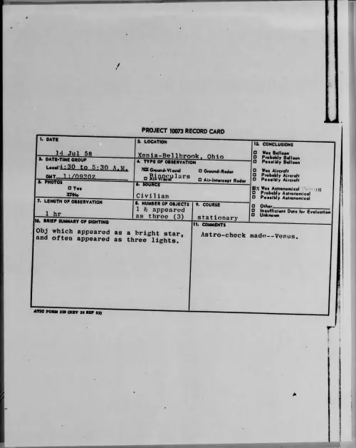 First page of 1958.07 - 8851392 - Xenia-Bellbrook, Ohio