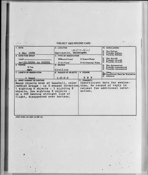 First page of 1956.05 - 6785705 - Marinette, Wisconsin