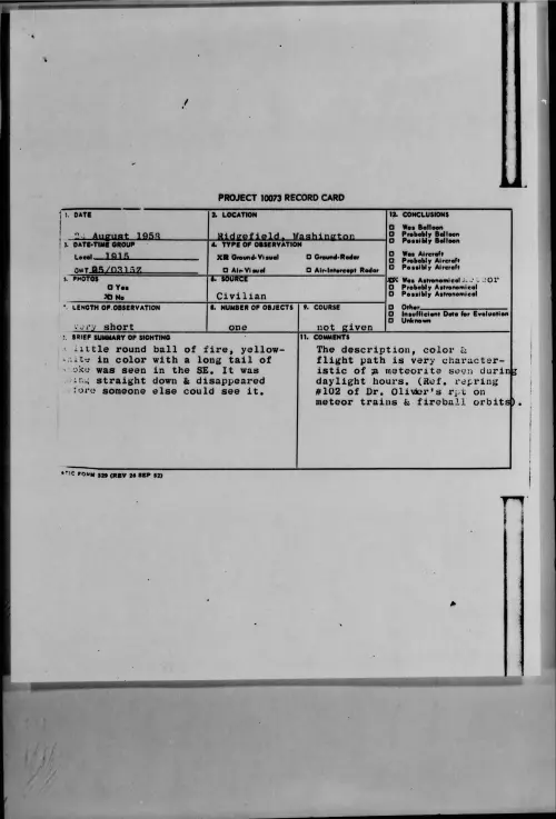 First page of 1958.08 - 8865428 - Ridgefield, Washington