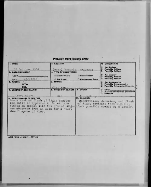 First page of 1956.10 - 7072864 - (near) Hensely, Arkansas